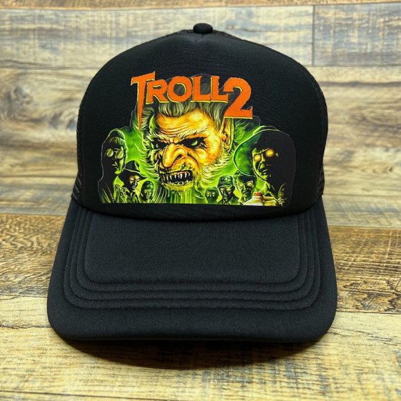 Retro Other - Troll 2 Mens Trucker Hat Black Snapback 90s Cult Horror Comedy Baseball Cap